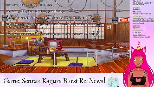 Lewd VTuber Neko Seduces With Big Tits & Lingerie in Anime Livestream