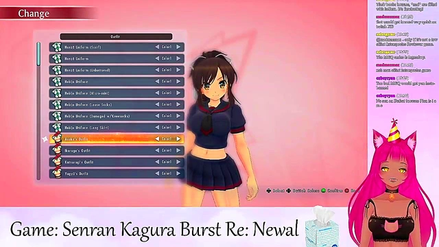 Lewd VTuber Neko Seduces With Big Tits & Lingerie in Anime Livestream