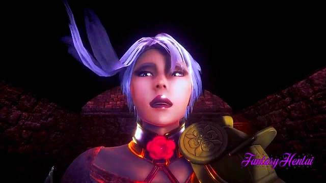 Ivy from Soul Calibur Enjoys Kinky 3D Anime Blowjob & Creampie BDSM Session