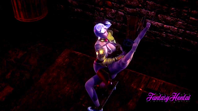Ivy from Soul Calibur Enjoys Kinky 3D Anime Blowjob & Creampie BDSM Session