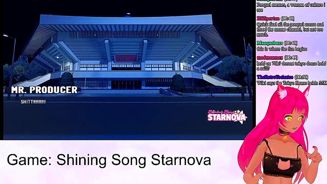 Lewd VTuber Neko Enjoying Intense Anime Sex Scenes from Shining Song Starnova