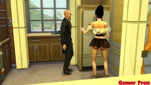 Hot Milf Maid Cheats With Boss While Husband Watches in Dragon Ball Hentai