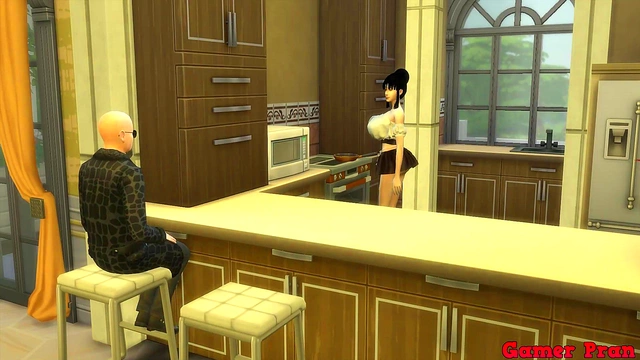 Hot Milf Maid Cheats With Boss While Husband Watches in Dragon Ball Hentai