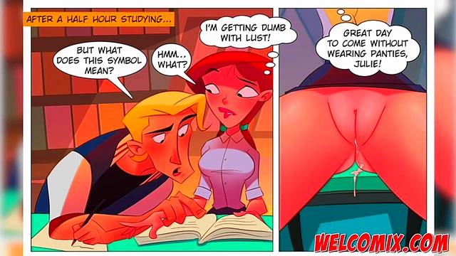 Blonde Teen Librarian Gives Blowjob & Takes Big Cock In Anime Porn Comic