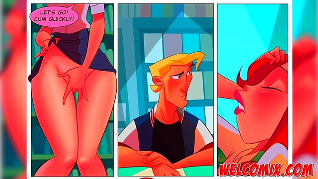 Blonde Teen Librarian Gives Blowjob & Takes Big Cock In Anime Porn Comic