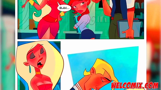 Blonde Teen Librarian Gives Blowjob & Takes Big Cock In Anime Porn Comic