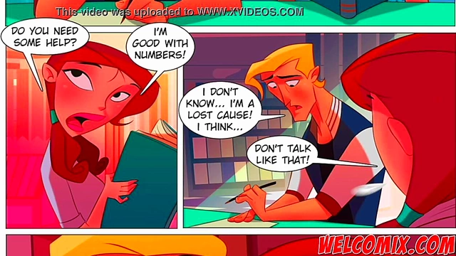 Blonde Teen Librarian Gives Blowjob & Takes Big Cock In Anime Porn Comic