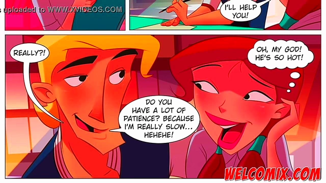 Blonde Teen Librarian Gives Blowjob & Takes Big Cock In Anime Porn Comic