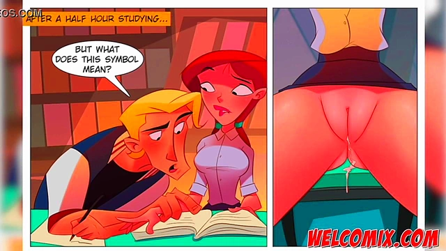 Blonde Teen Librarian Gives Blowjob & Takes Big Cock In Anime Porn Comic