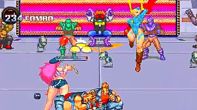 Horny Street Fighter Girls Cammy & Chun-Li Battle for Big-Cock Gangbang Creampie