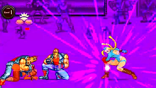 Horny Street Fighter Girls Cammy & Chun-Li Battle for Big-Cock Gangbang Creampie