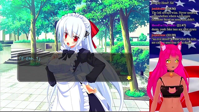 Lewd VTuber Neko Seduces As Maid In Anime RPG Livestream
