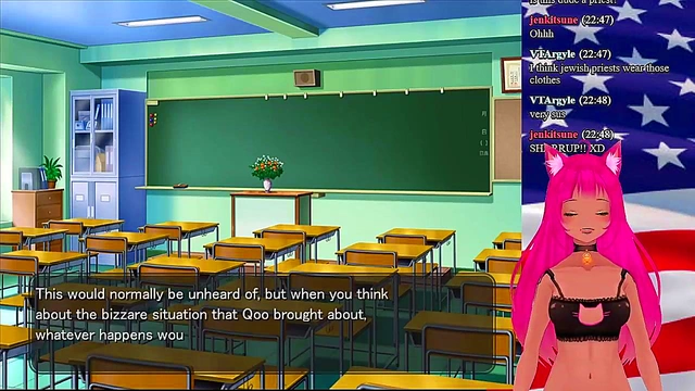 Lewd VTuber Neko Seduces As Maid In Anime RPG Livestream