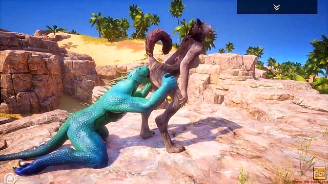 Wild 3D Anime Wolfess Rides Lizard Man for Intense Orgasmic Adventure