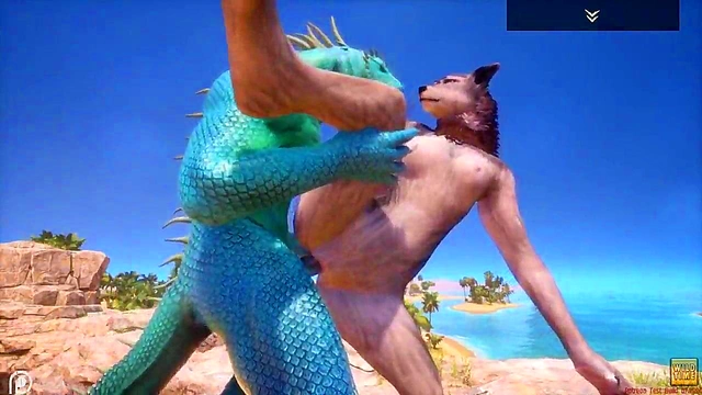 Wild 3D Anime Wolfess Rides Lizard Man for Intense Orgasmic Adventure
