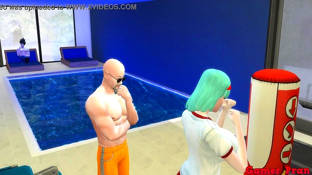 Bulma’s Hot Milf Body Cheats With Master Roshi While Husband Watches Cuckold Drama
