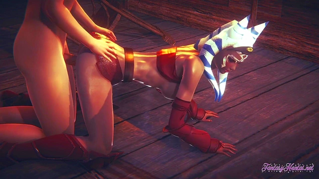 Ahsoka Tano Gives Intense Blowjob & Gets Fucked for MouthfulCumshot Creampie