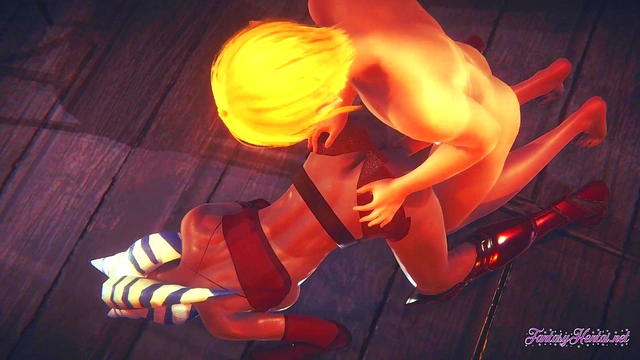 Ahsoka Tano Gives Intense Blowjob & Gets Fucked for MouthfulCumshot Creampie