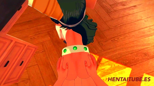 Tsuyu Asui & Todoroki Shoto's Intense 3D Hentai Room Session With Handjob, Blowjob & Creampie