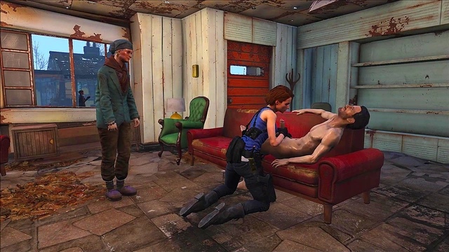 Sexy 3D Anime Fallout 4 Jill Valentine Sucks Dick & Hands Job Blissfully