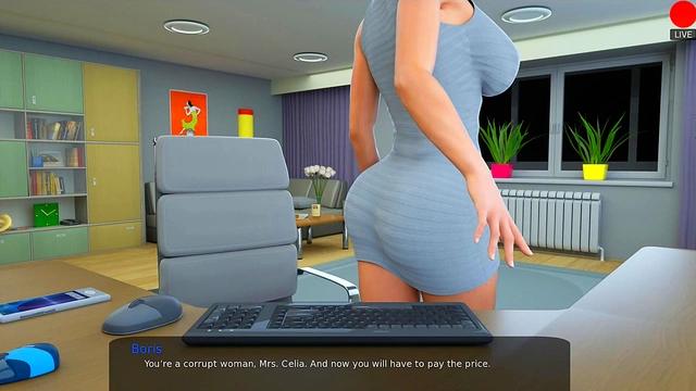 Big-Busted Teacher Takes Orders Via Skype for Naughty Cartoon Fun