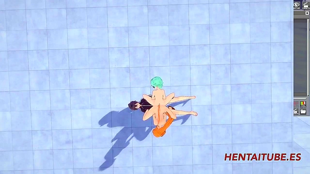 Kirito Cums On Asses Of Asuna & Leafa in Sword Art Online Hentai Threesome