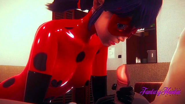 Ladybug Cosplay Gets Fucked & Handjob Finish in Miraculous 3D Hentai Anime