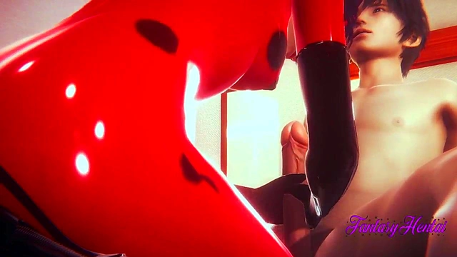 Ladybug Cosplay Gets Fucked & Handjob Finish in Miraculous 3D Hentai Anime