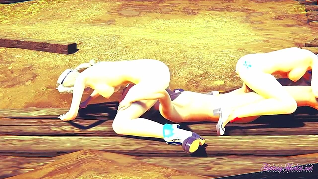 Threesome Fun – Boy Fucks Barbara & Ganyu in Uncensored 3D Genshin Impact Hentai