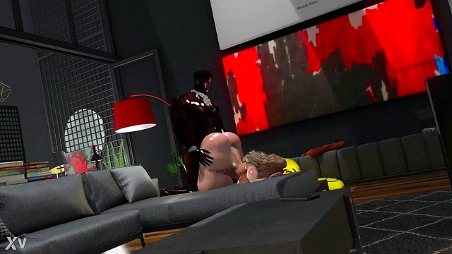 Big-Ass Bimbo Rides Big Dick In Sneaky Virtual Hentai Session