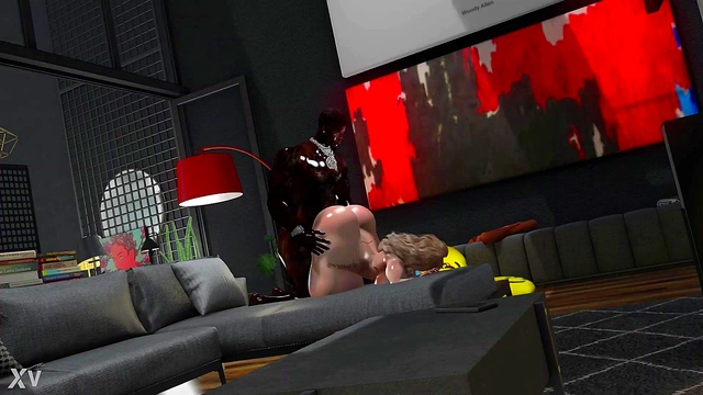 Big-Ass Bimbo Rides Big Dick In Sneaky Virtual Hentai Session