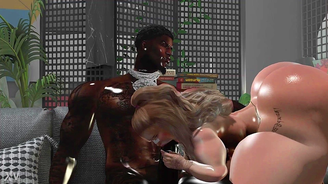 Big-Ass Bimbo Rides Big Dick In Sneaky Virtual Hentai Session