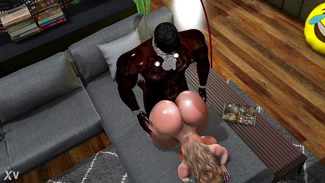 Big-Ass Bimbo Rides Big Dick In Sneaky Virtual Hentai Session