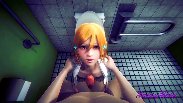 Orihime Gives Boobjob Then Gets Fucked in Bleach 3D Hentai Toilety Adventure
