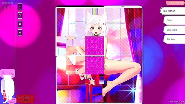 Steamy Hentai Gameplay With Sexy Neko Waifus In Mosaic Action