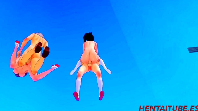 My Hero Academia 3D Hentai – Katsuki fucks Ochako & Shoto joins for Orgy Fun