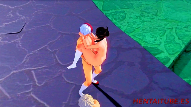 My Hero Academia 3D Hentai – Katsuki fucks Ochako & Shoto joins for Orgy Fun