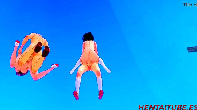 My Hero Academia 3D Hentai – Katsuki fucks Ochako & Shoto joins for Orgy Fun