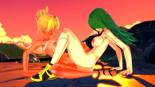 Lesbians Lick & Scissor in Steamy Pokemon Anime Adventure