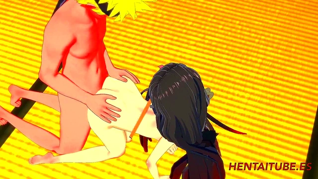 Naruto's Big Dick Fucks Nezuko for Hot Blowjob & Pussy Creampie