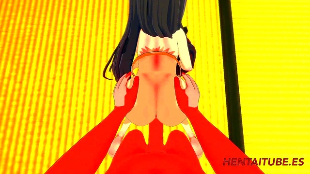 Naruto's Big Dick Fucks Nezuko for Hot Blowjob & Pussy Creampie