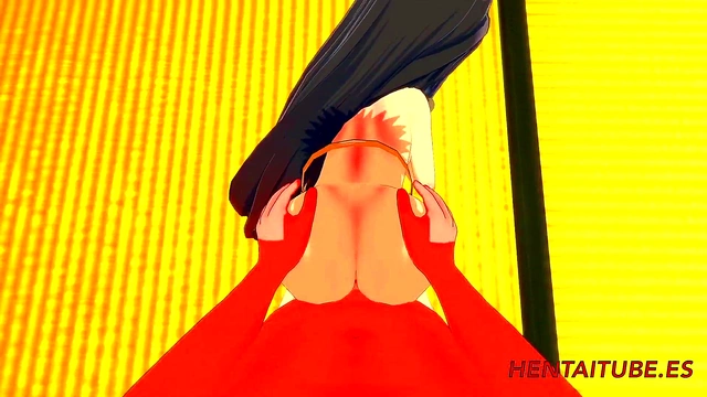 Naruto's Big Dick Fucks Nezuko for Hot Blowjob & Pussy Creampie