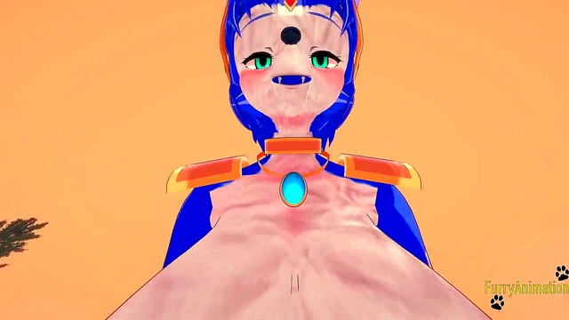 Krystal & Lucario Furry Hentai Action – Boobjob, Blowjob & Wild Fucking Creampie