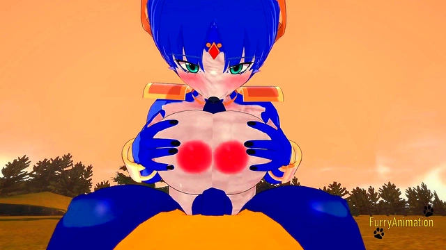 Krystal & Lucario Furry Hentai Action – Boobjob, Blowjob & Wild Fucking Creampie