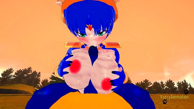 Krystal & Lucario Furry Hentai Action – Boobjob, Blowjob & Wild Fucking Creampie