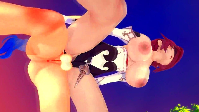 Rosaria Gets Creampied By Ganyu in Futa Genshin Impact 3D Hentai Action