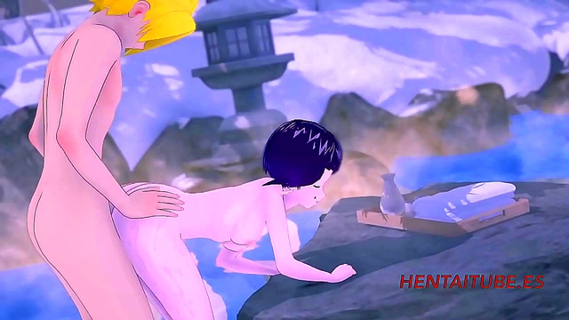 Denki Kaminari Rides Jiro in Steamy My Hero Academia Onsen Hentai Scene