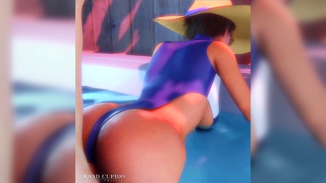 Jill Valentine’s Animated Pool Sex With Big Tits & Thick Dick Action