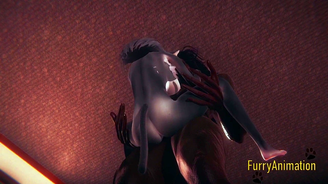 Wild Furry Hentai Sex – Beast & Black Cat Enjoy Uncensored Creampie Action