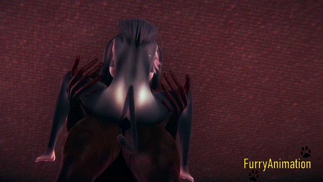 Wild Furry Hentai Sex – Beast & Black Cat Enjoy Uncensored Creampie Action